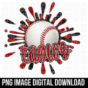 Eagles Baseball Splatter Digital Download