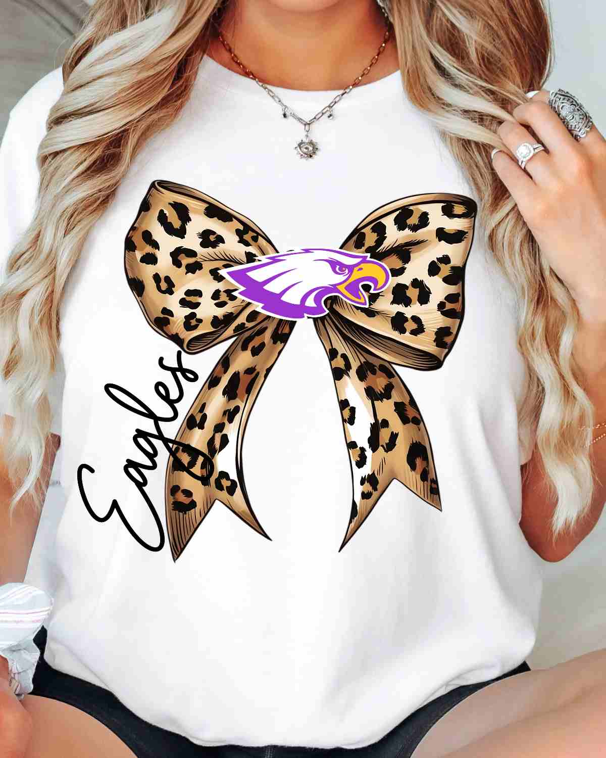 Eagles Leopard Bow DTF Transfer