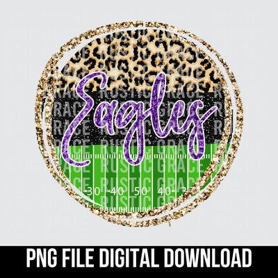 Eagles Football Field Circle Digital Download