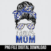 Eagles Mom Messy Bun Digital Download