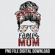 Eagles Mom Messy Bun Digital Download