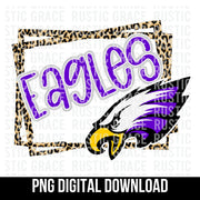 Eagles Leopard Print Border Digital Download