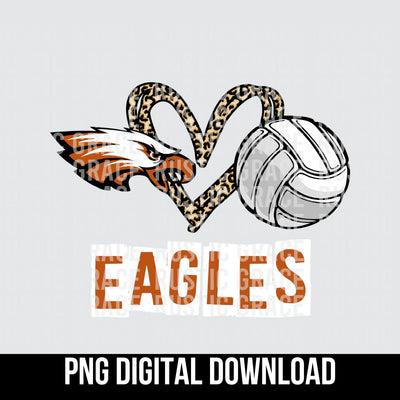 Eagles Heart Volleyball Digital Download