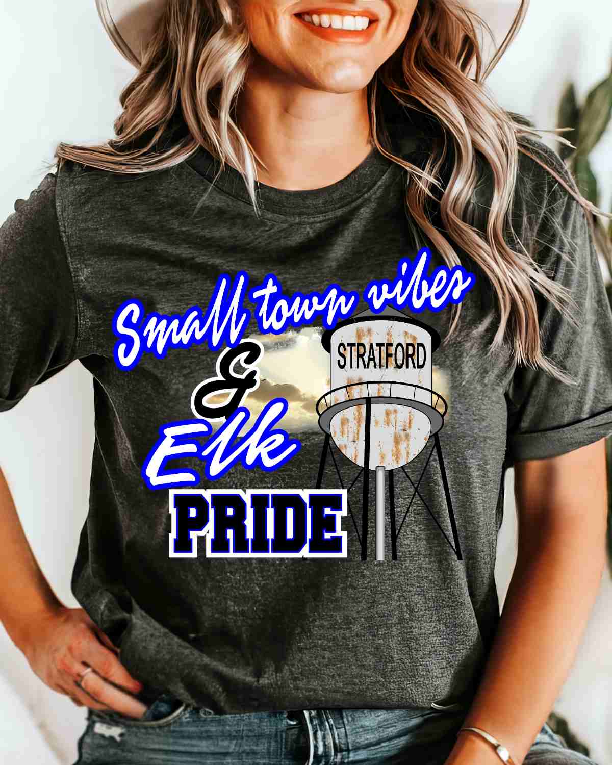 Small Town Vibes & Stratford Elk Pride DTF Transfer