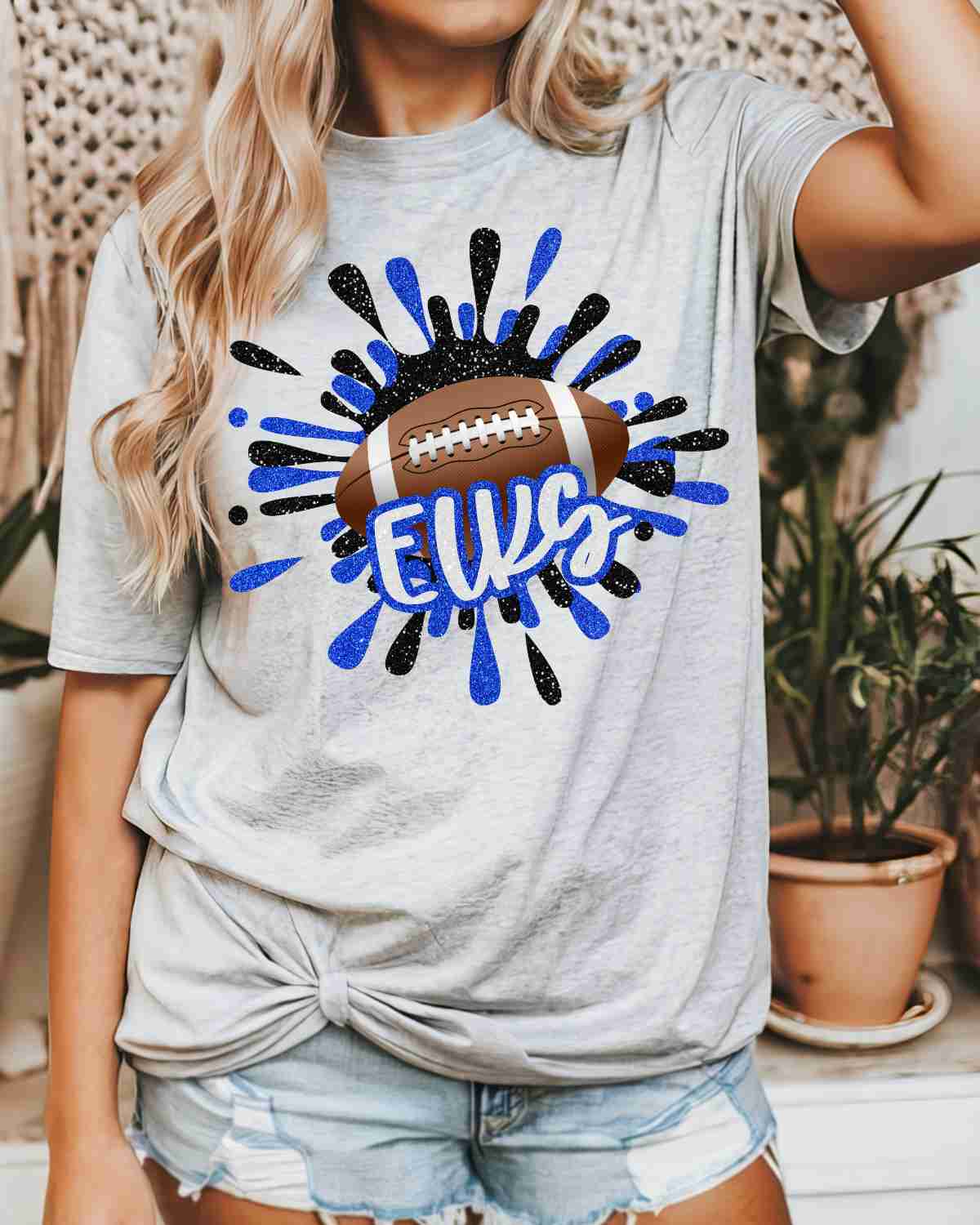 Elks Football Splatter DTF Transfer