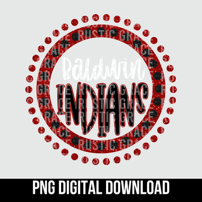 Baldwin Indians Spirit circle Digital Download