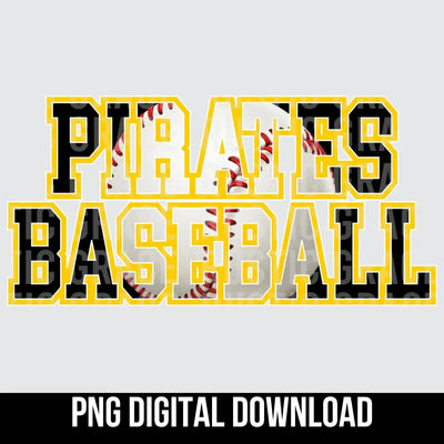 Pirates Baseball Words Digital Download