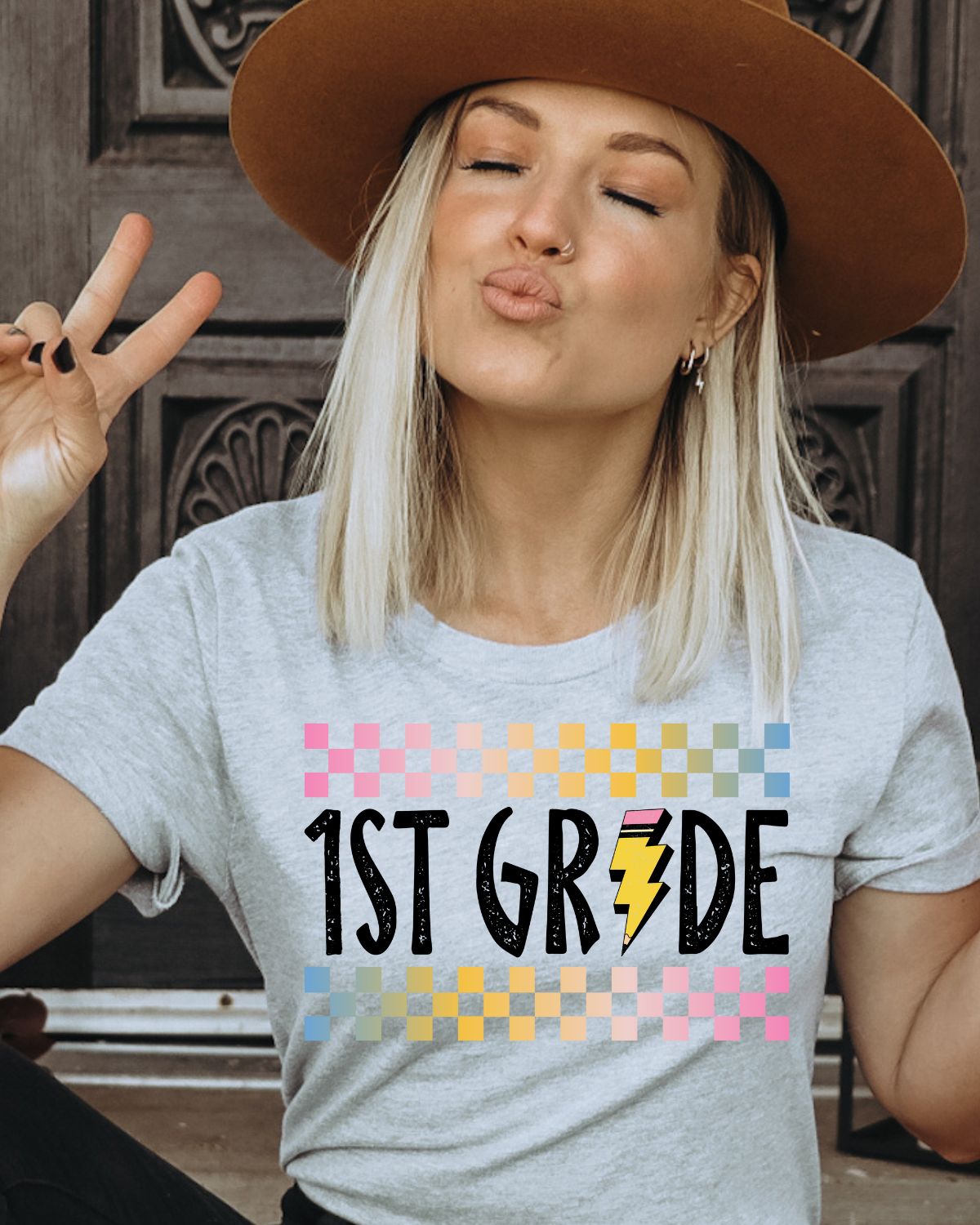 Grade Bolt Checkered DTF Transfer