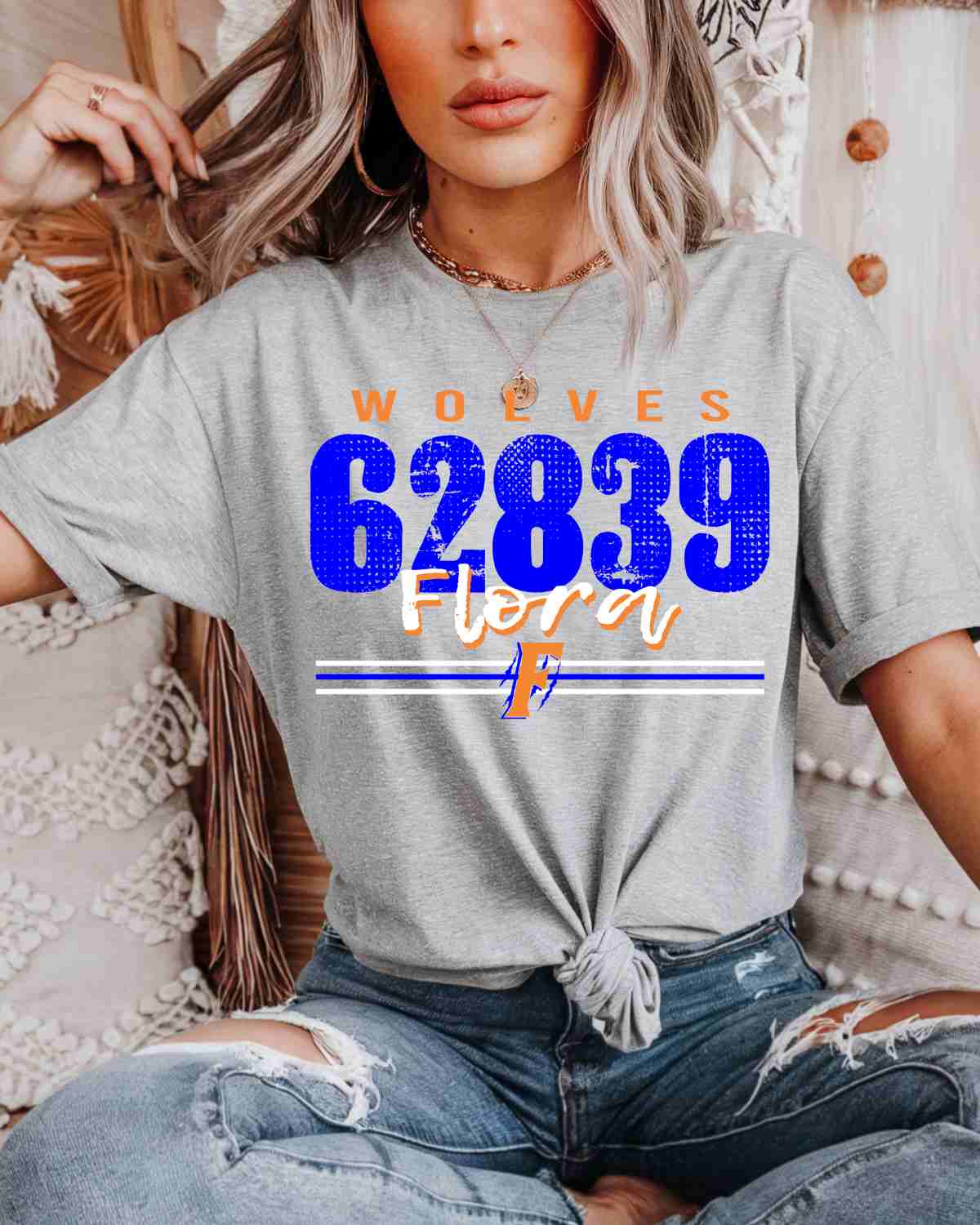 Flora Wolves 62839 DTF Transfer