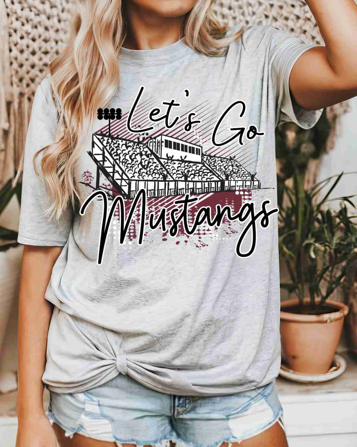 Let's Go Mustangs Stadium DTF Transfer