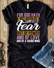 For God hath not Given us the Spirit of Fear DTF Transfer