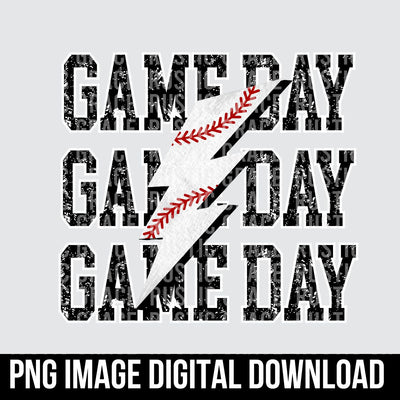 Game Day Baseball Bolt Digital Download