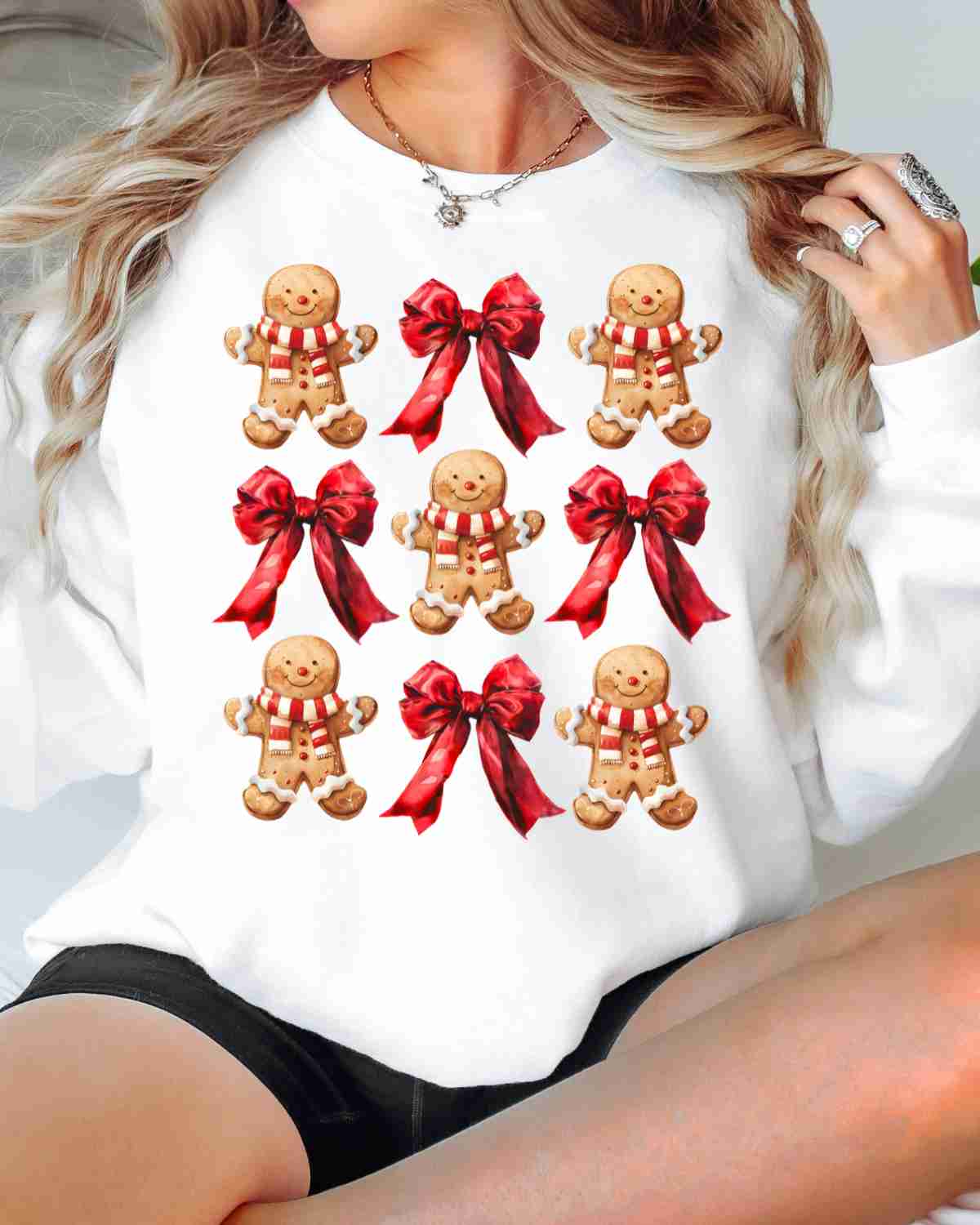 Gingerbread Coquette Bows DTF Transfer