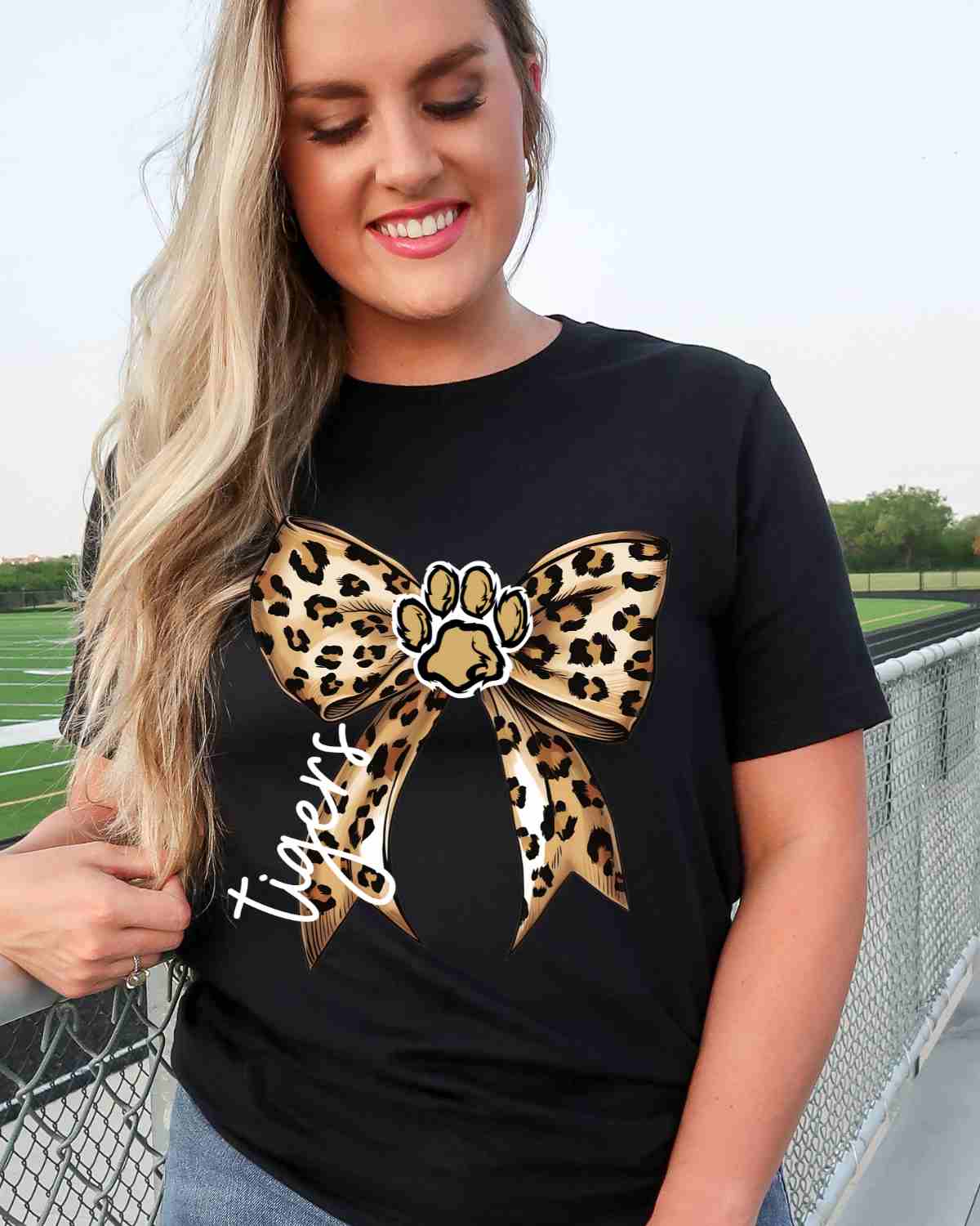 Tigers Leopard Print Bow Paw DTF Transfer
