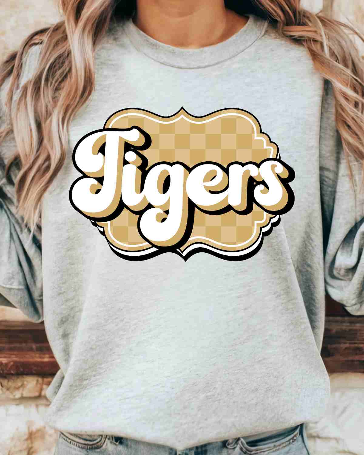 Tigers Retro Bracket DTF Transfer