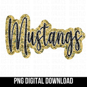 Mustangs Faux Sequin Digital Download