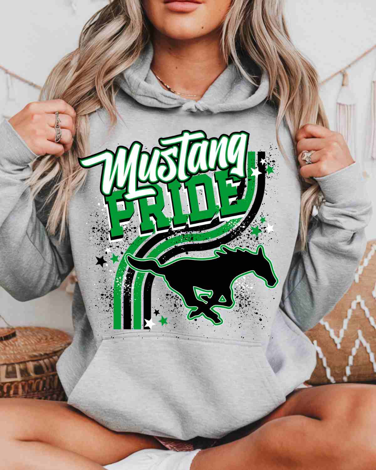 Mustang Pride Wavy Stripes DTF Transfer