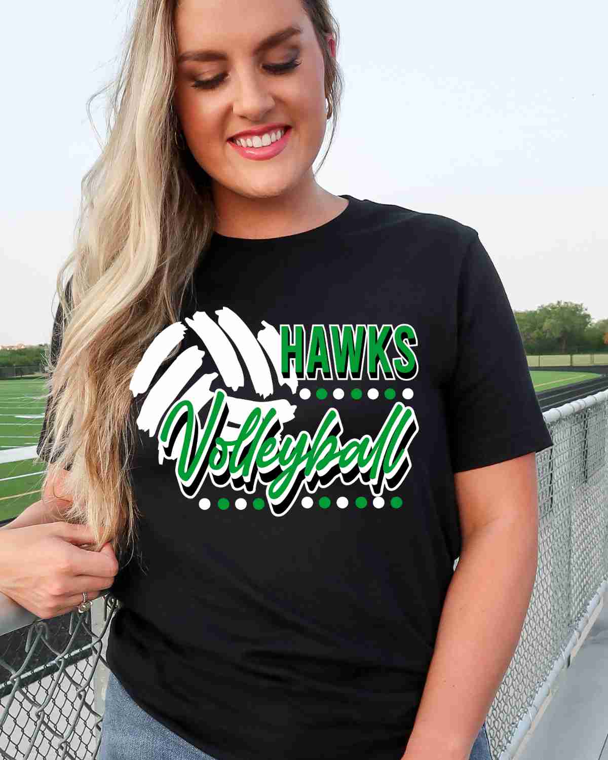 Hawks Volleyball Dots DTF Transfer