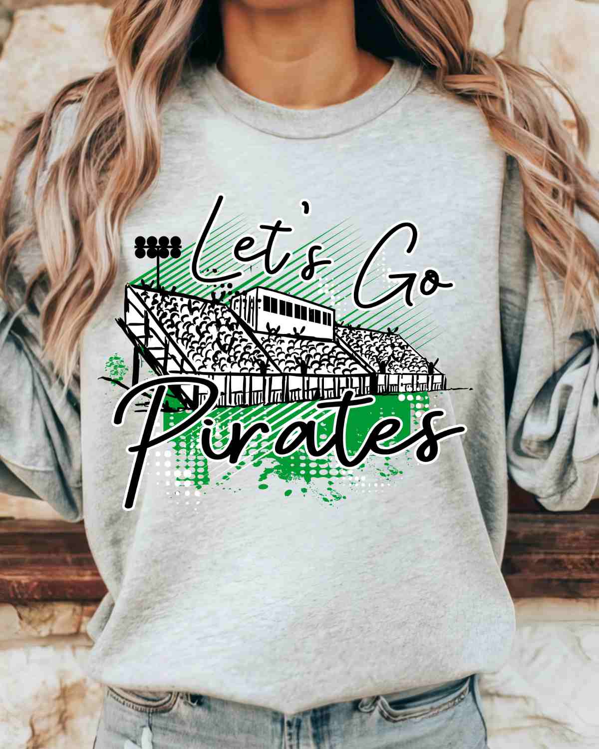 Let's Go Pirates Stadium DTF Transfer