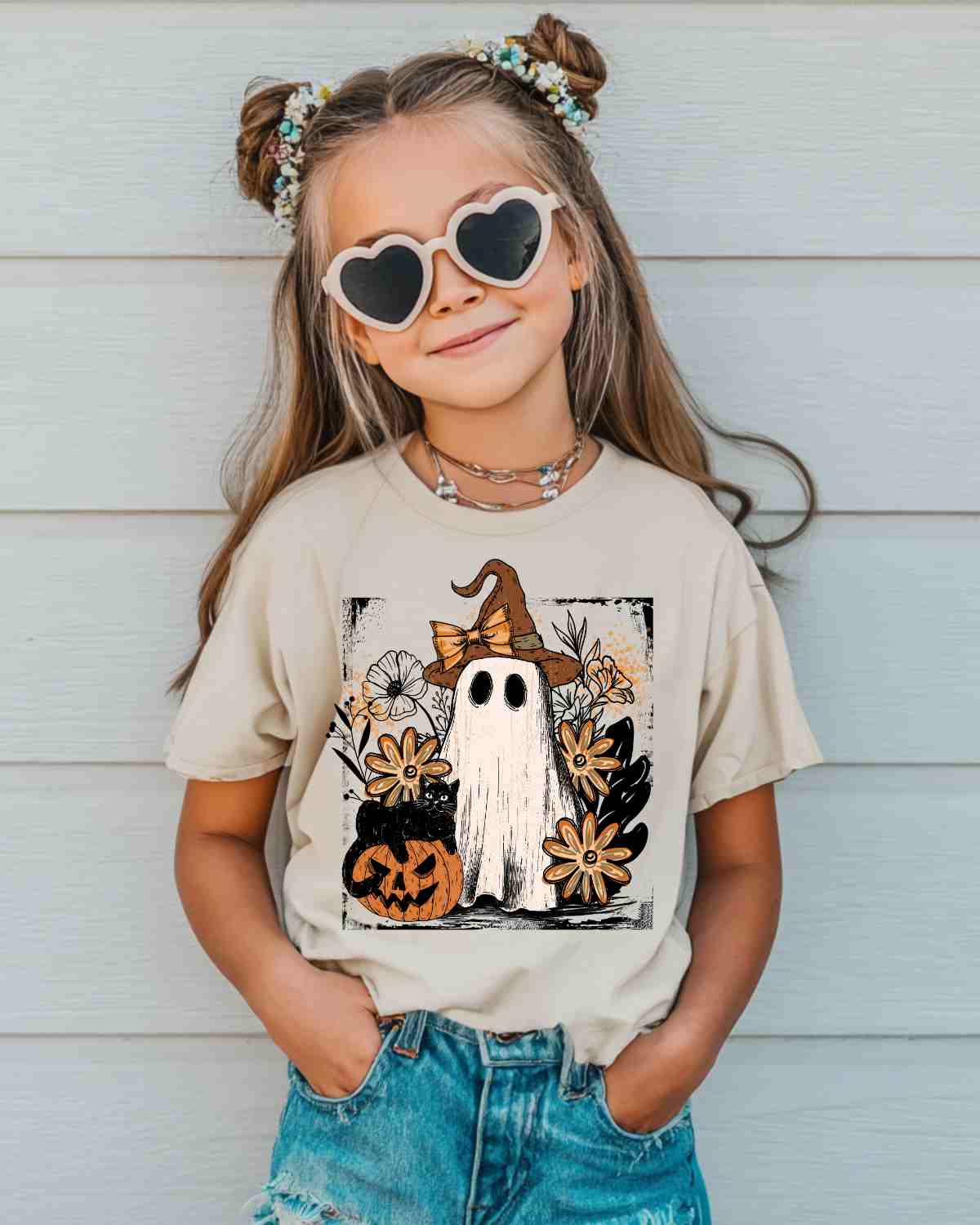 Floral Ghost Witch DTF Transfer