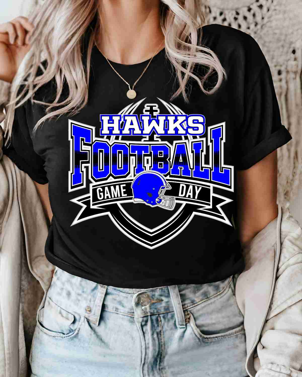 Hawks Football Game Day Banner DTF Transfer