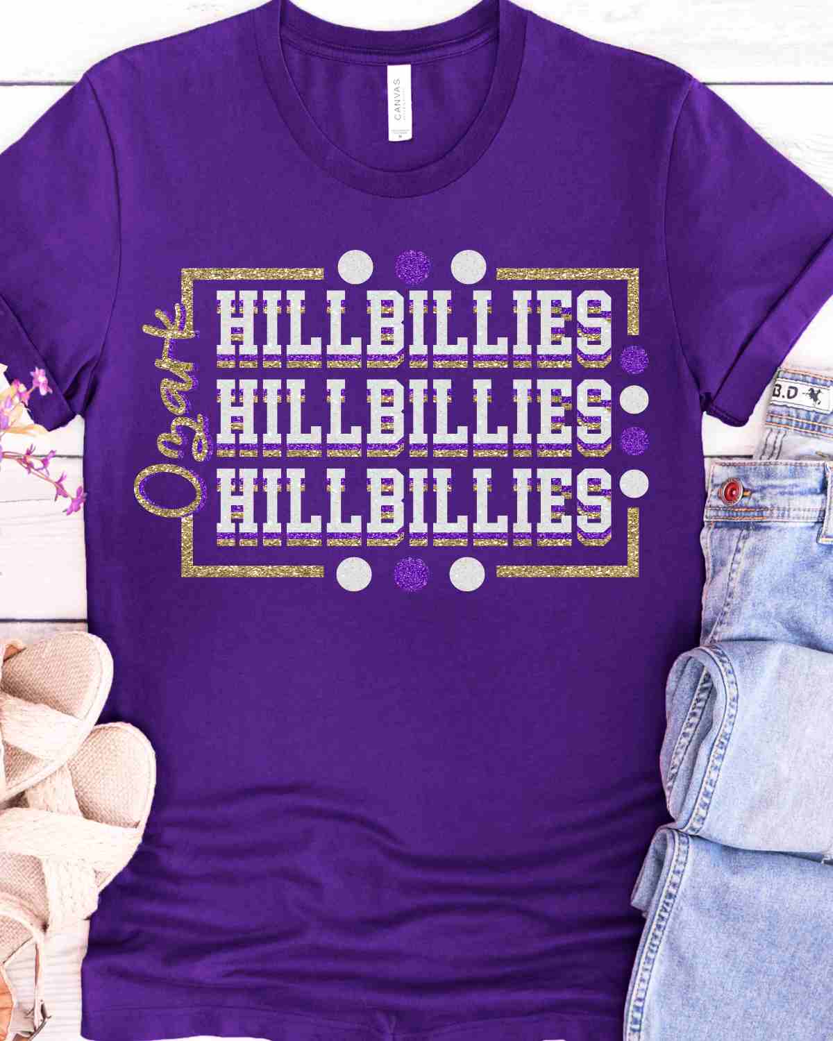 Ozark Hillbillies Rectangle with Dots DTF Transfer