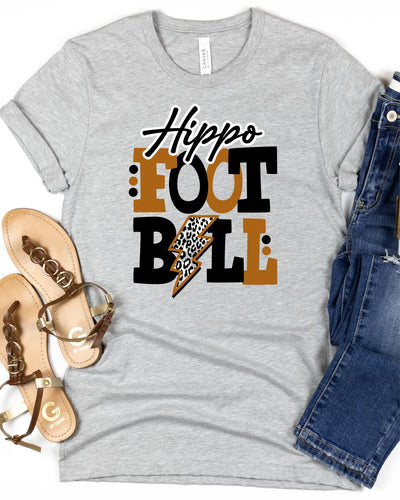 Hippo Football with Bolt DTF Transfer
