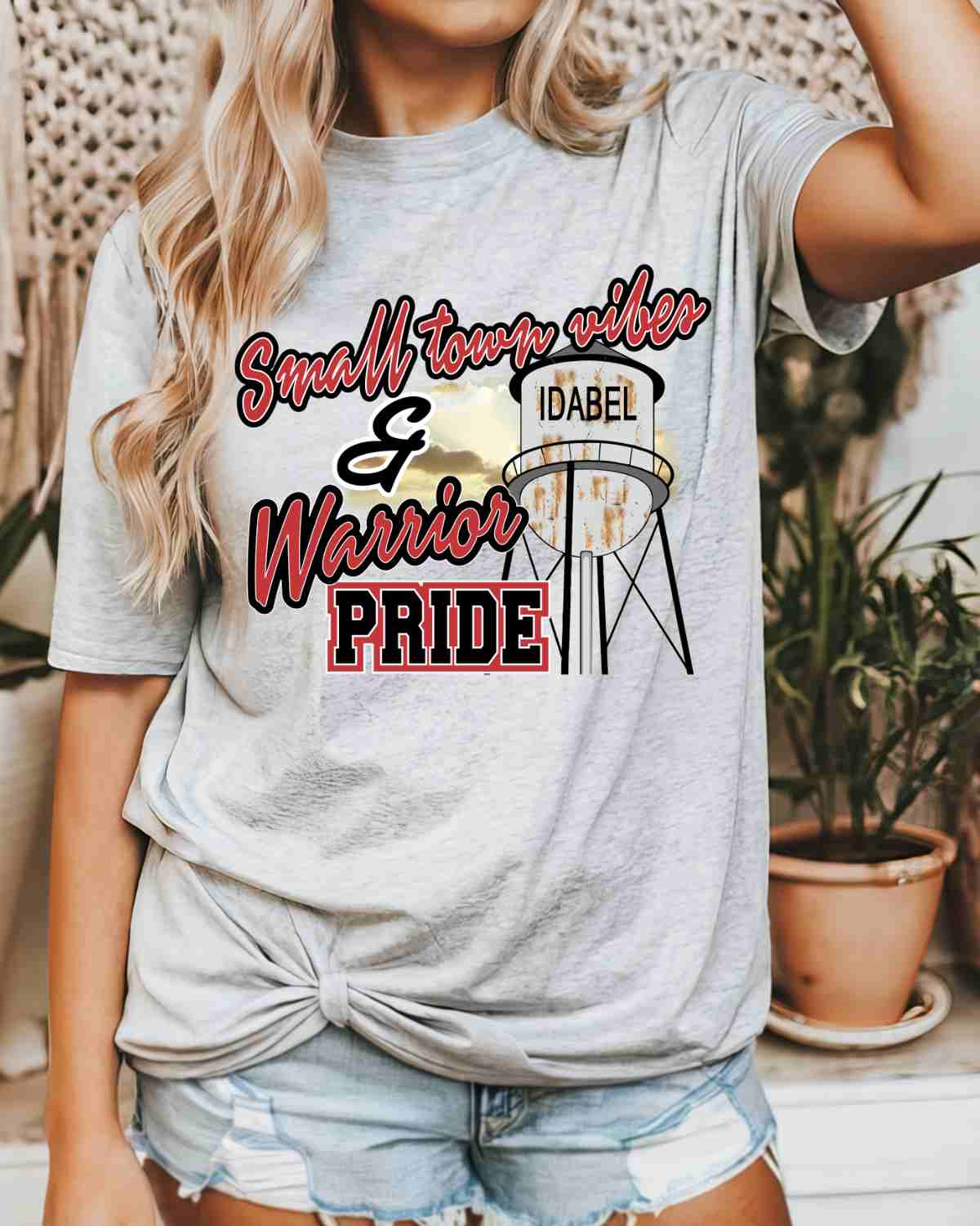 Small Town Vibes & Idabel Warrior Pride DTF Transfer