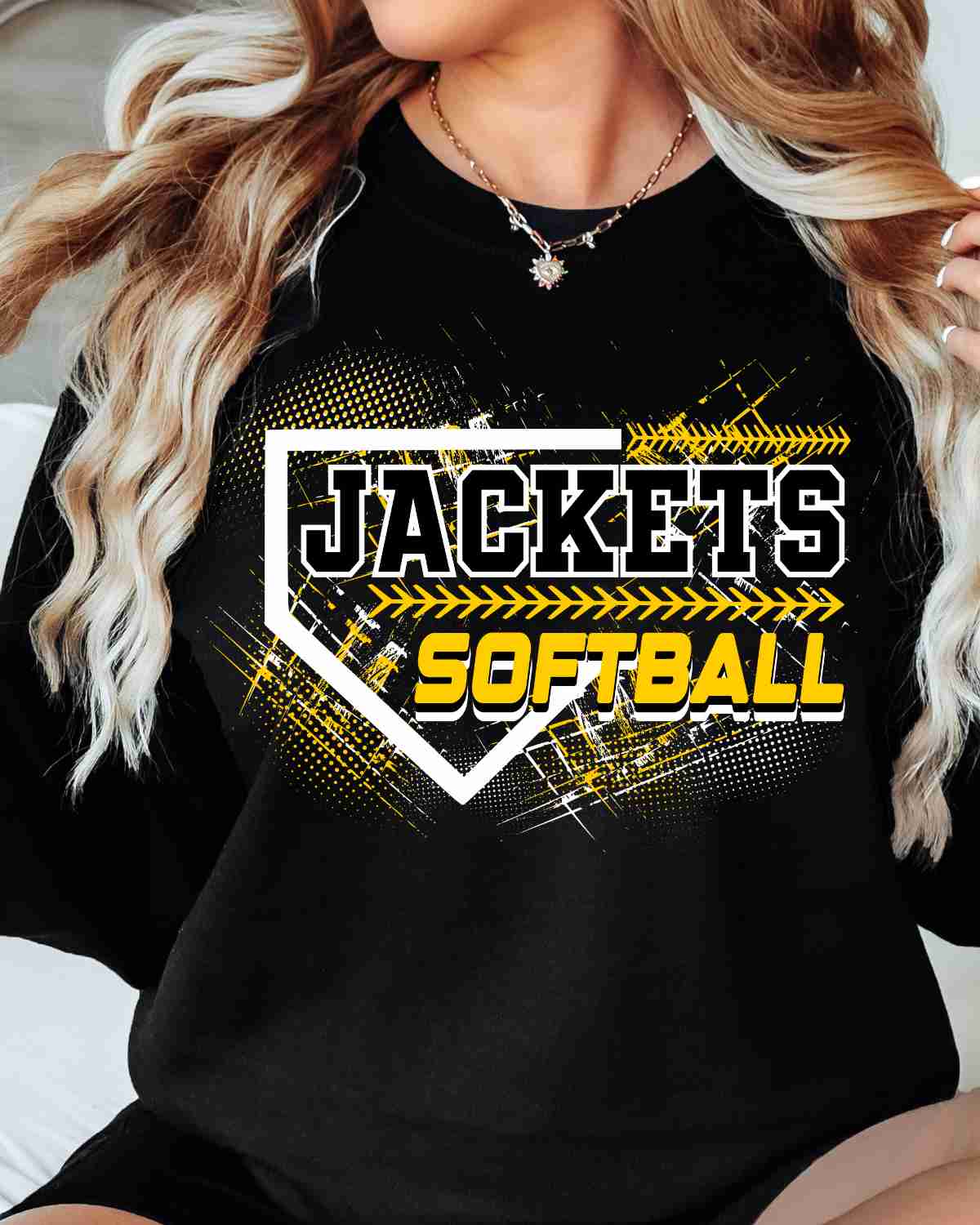 Jackets Softball Home Plate Grunge DTF Transfer