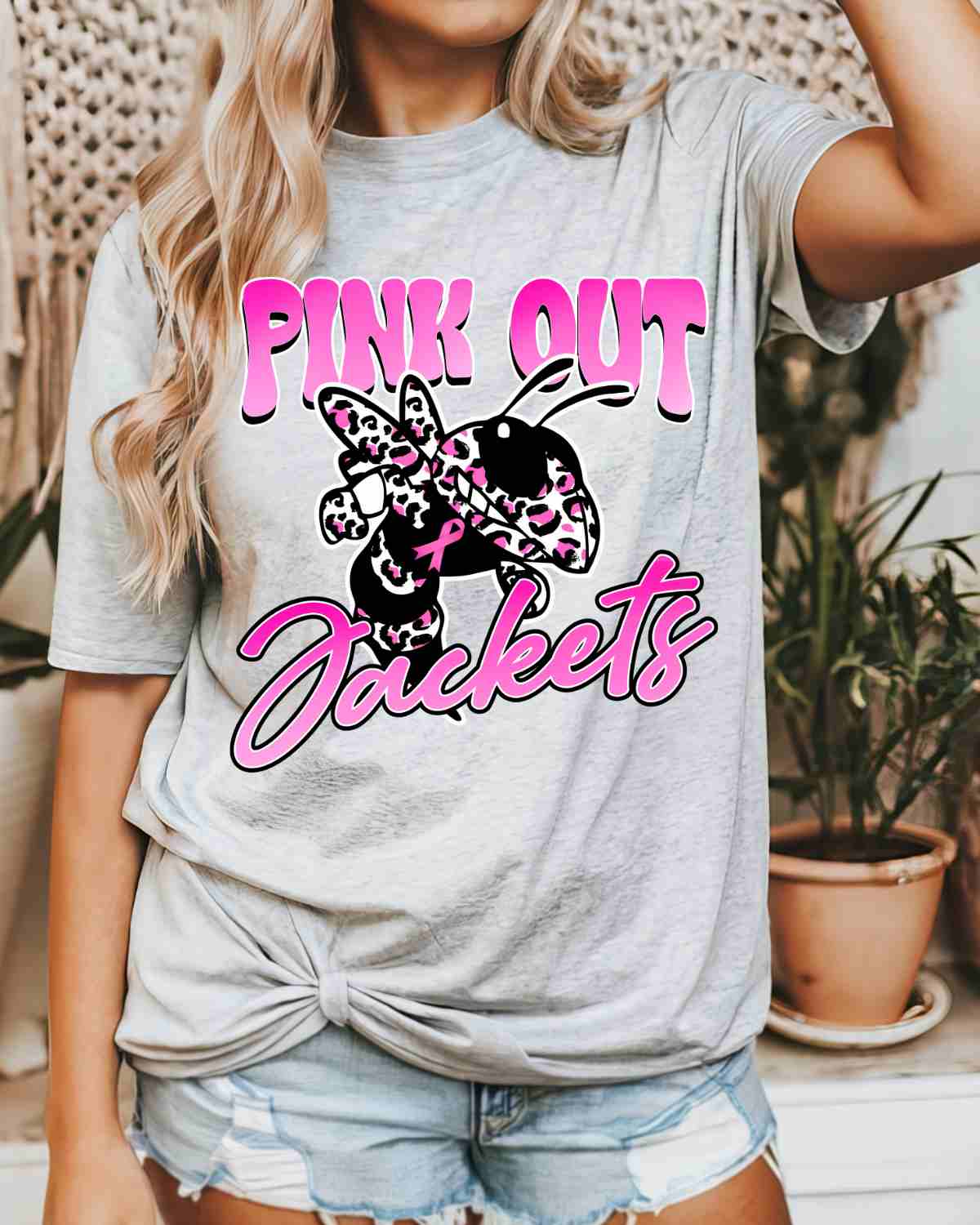 Pink Out Jackets Logo DTF Transfer