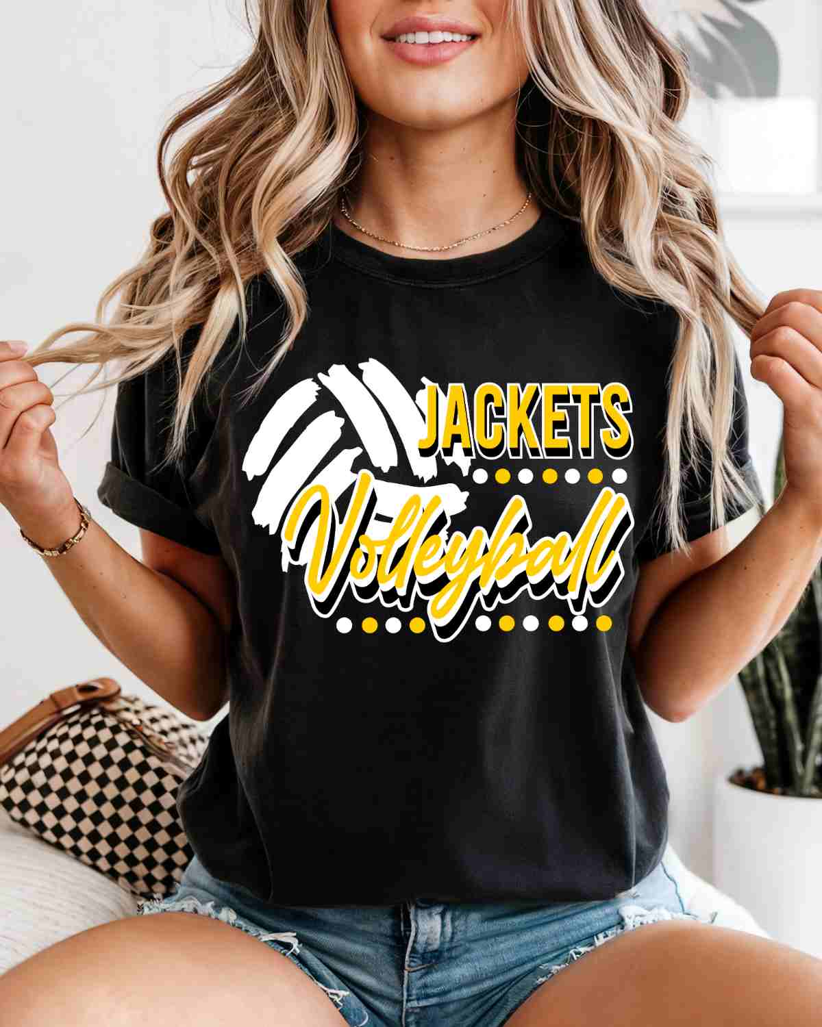 Jackets Volleyball with Dots DTF Transfer