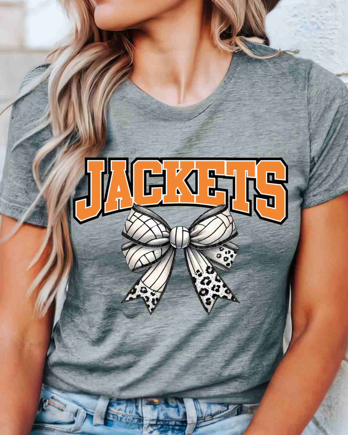 Jackets Volleyball Bow DTF Transfer