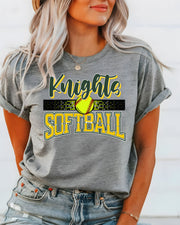Knights Softball with Dots DTF Transfer