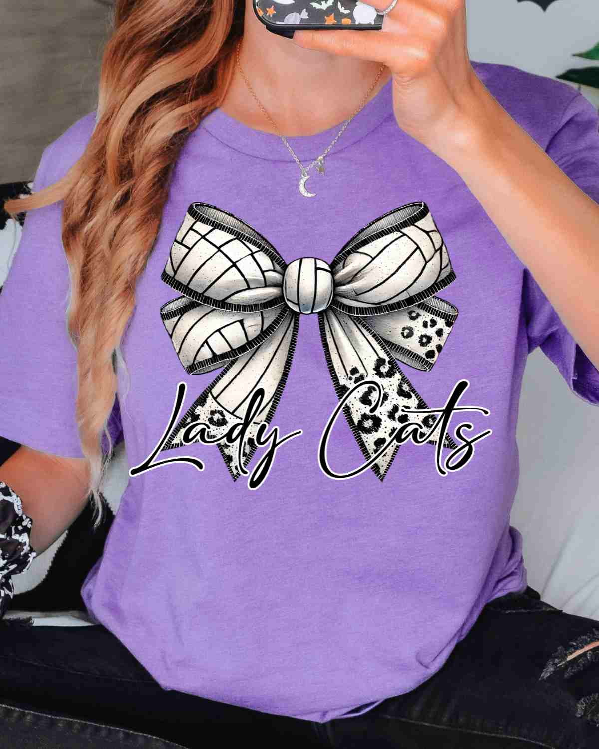 Lady Cats Volleyball Bow DTF Transfer