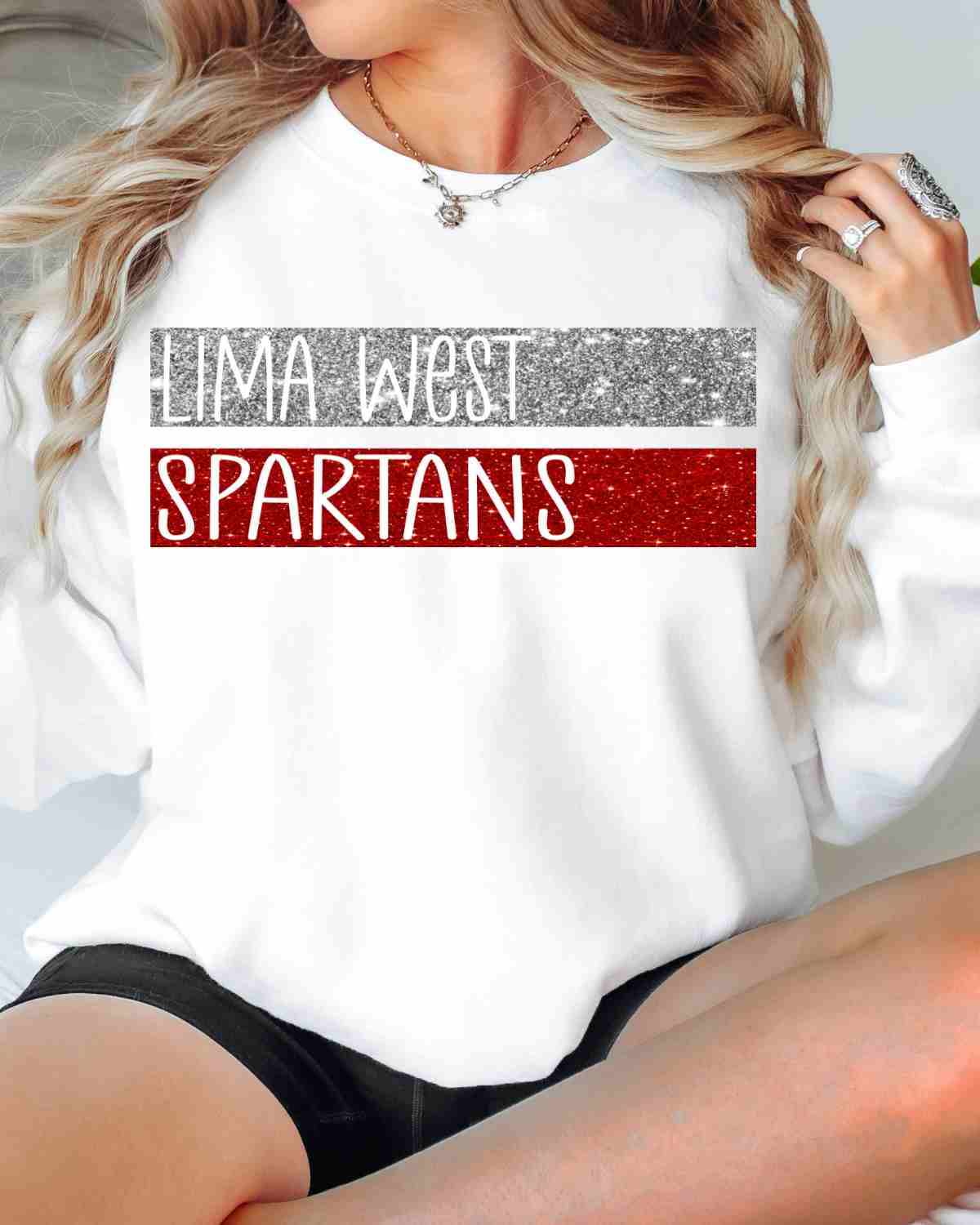 Lima West Spartans Rectangles DTF Transfer