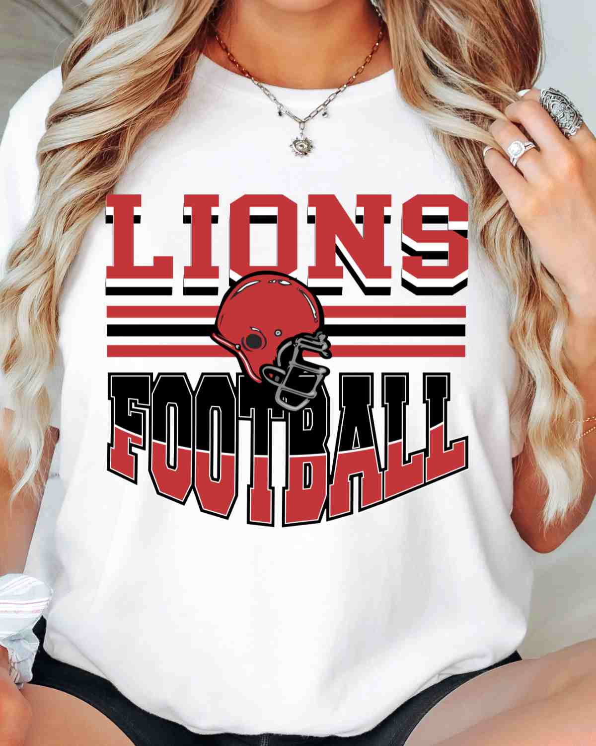 Lions Football Helmet Middle DTF Transfer
