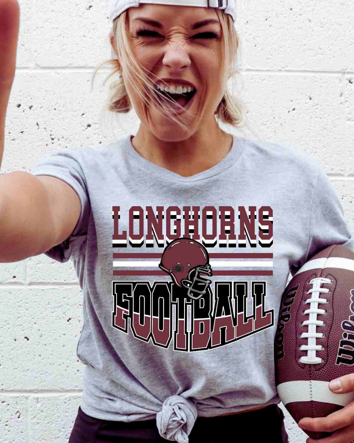 Longhorns Football Helmet Middle DTF Transfer