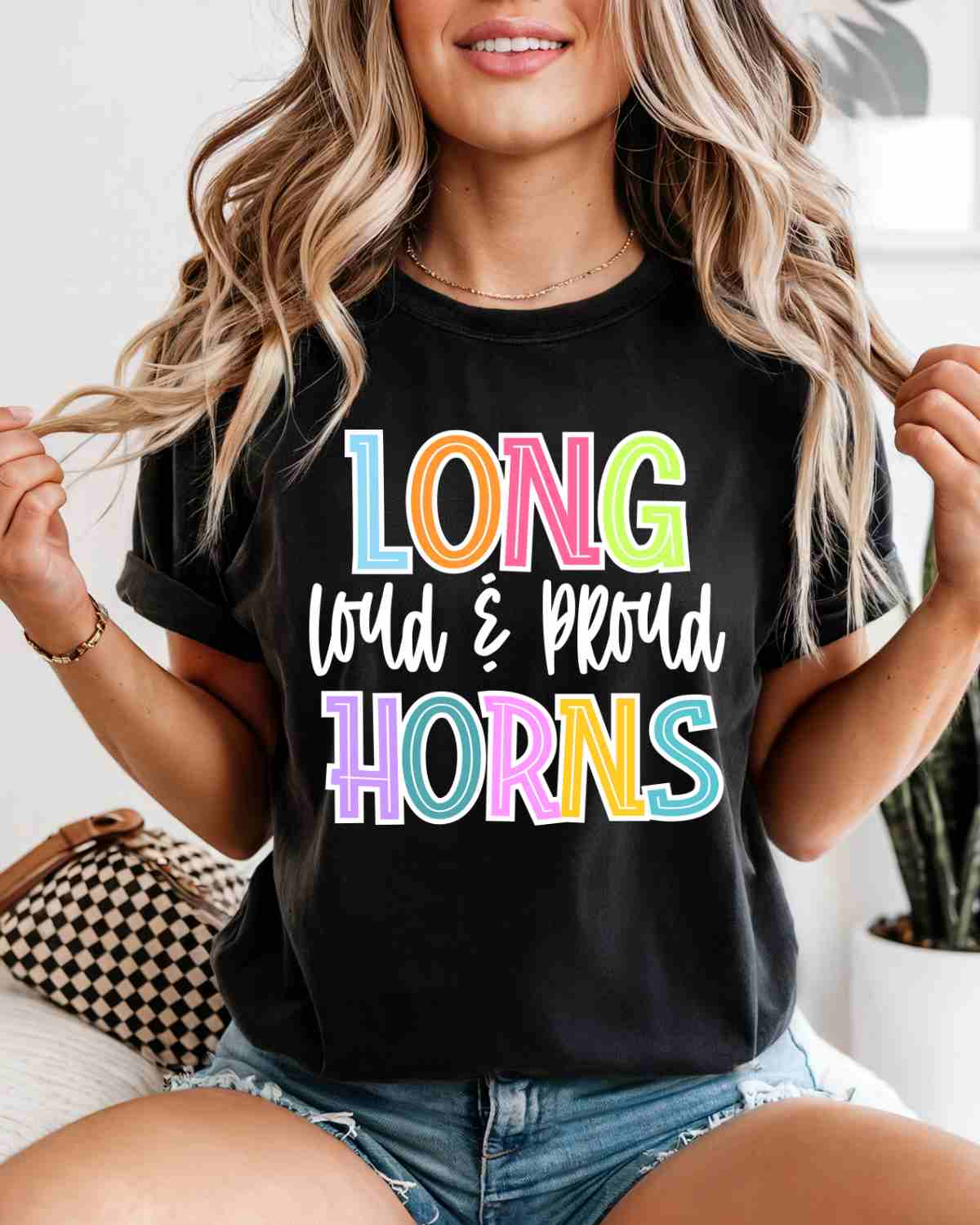 Longhorns Loud Proud Colorful DTF Transfer