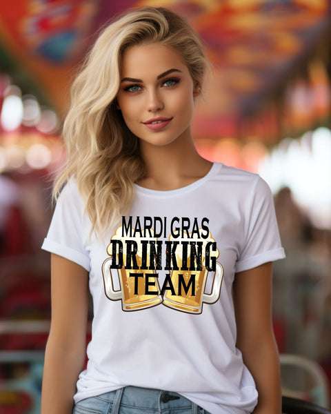 Mardi Gras Drinking Team DTF Transfer