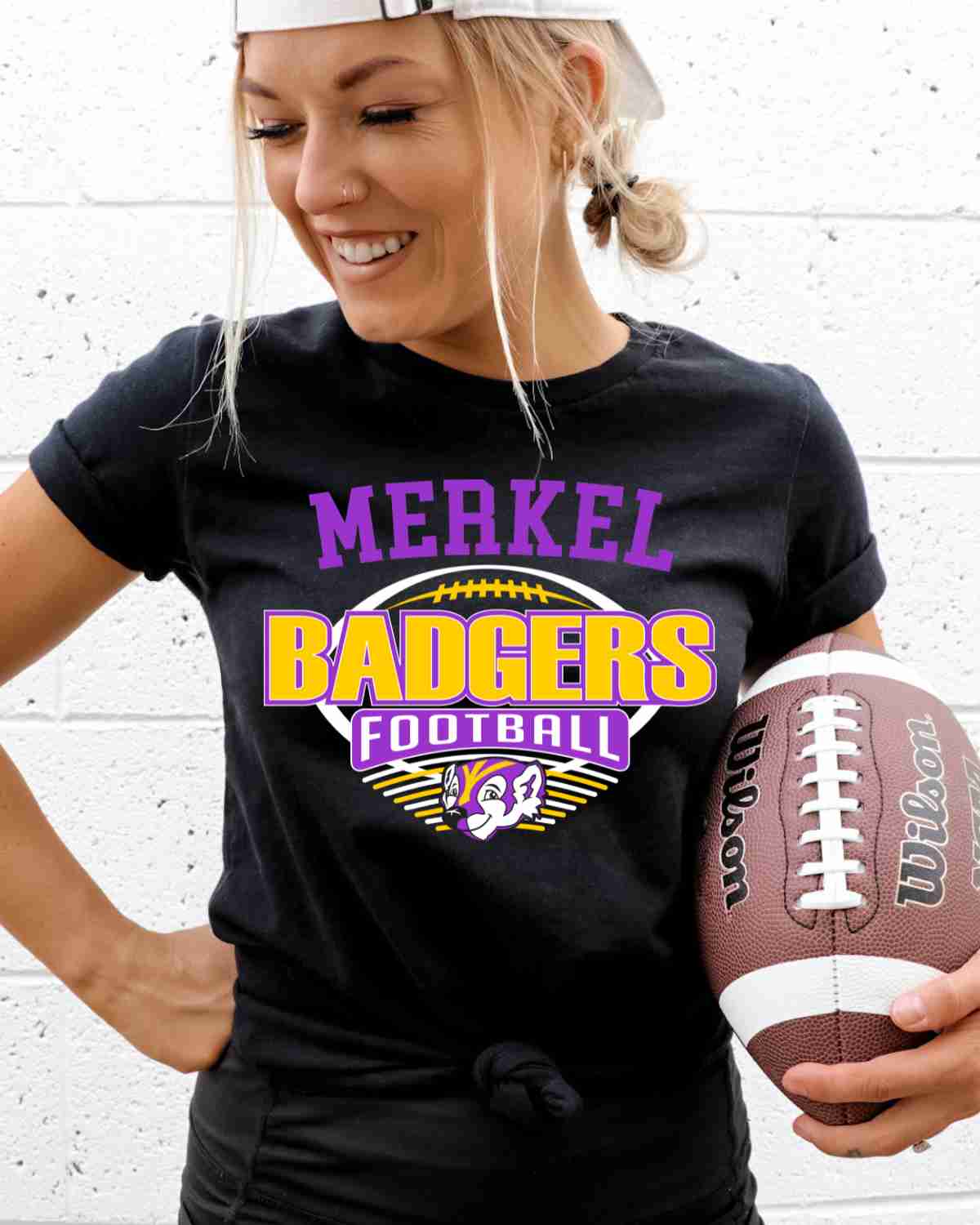 Merkel Badgers Football Lines DTF Transfer