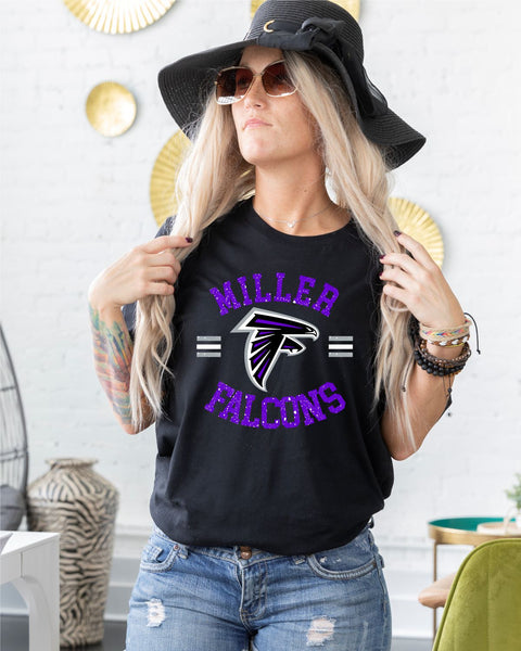 Miller Falcons Circle with Logo DTF Transfer