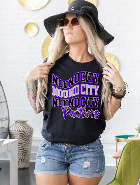Mound City Panthers Swerve Word DTF Transfer