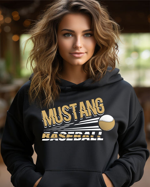 Mustang Baseball Angled DTF Transfer
