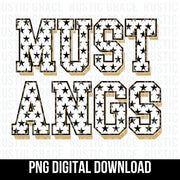 Mustangs Star Pattern Digital Download