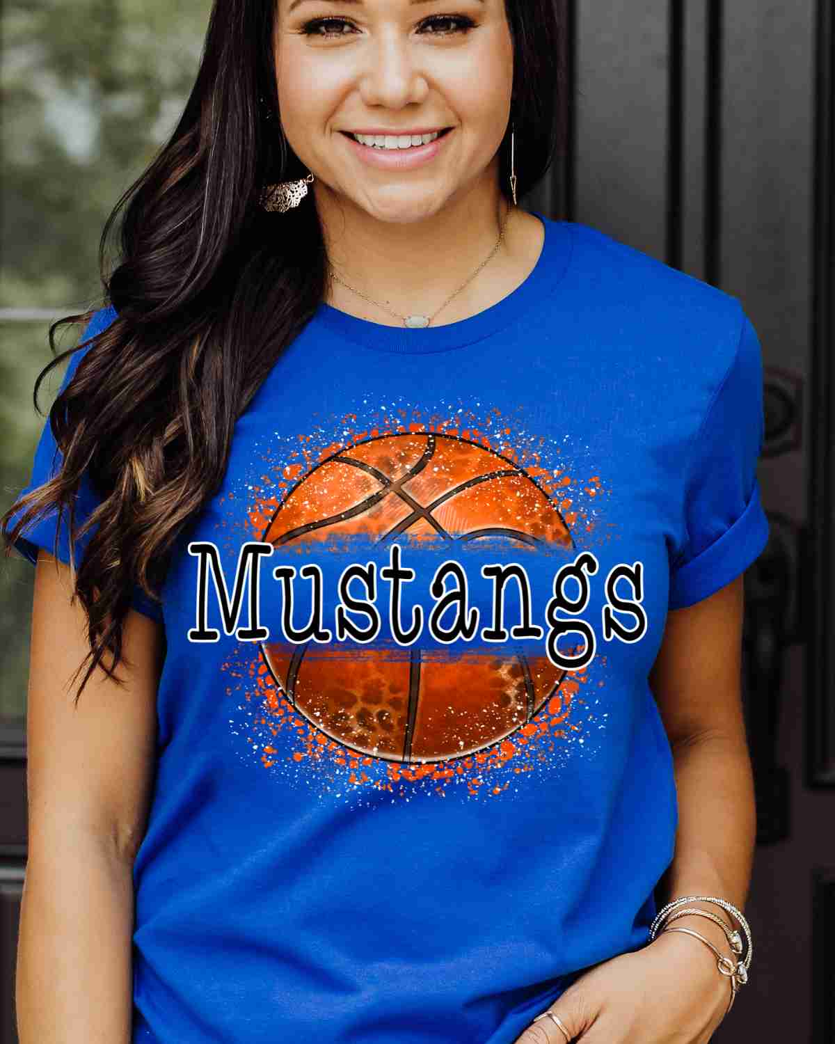 Mustangs Basketball Splatter DTF Transfer