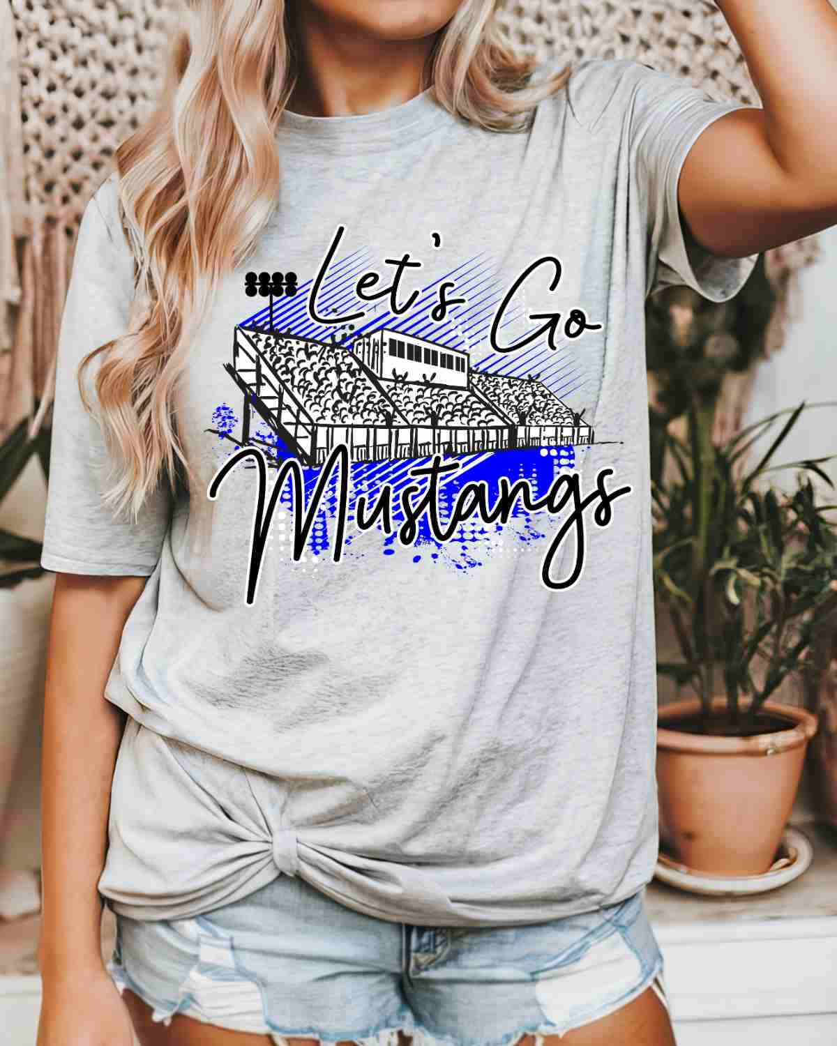 Let's Go Mustangs Stadium DTF Transfer