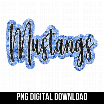 Mustangs Faux Sequin Digital Download