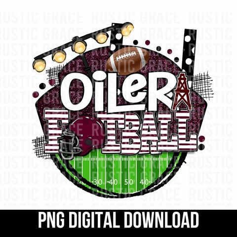 Oiler Football Stadium Circle Digital Download