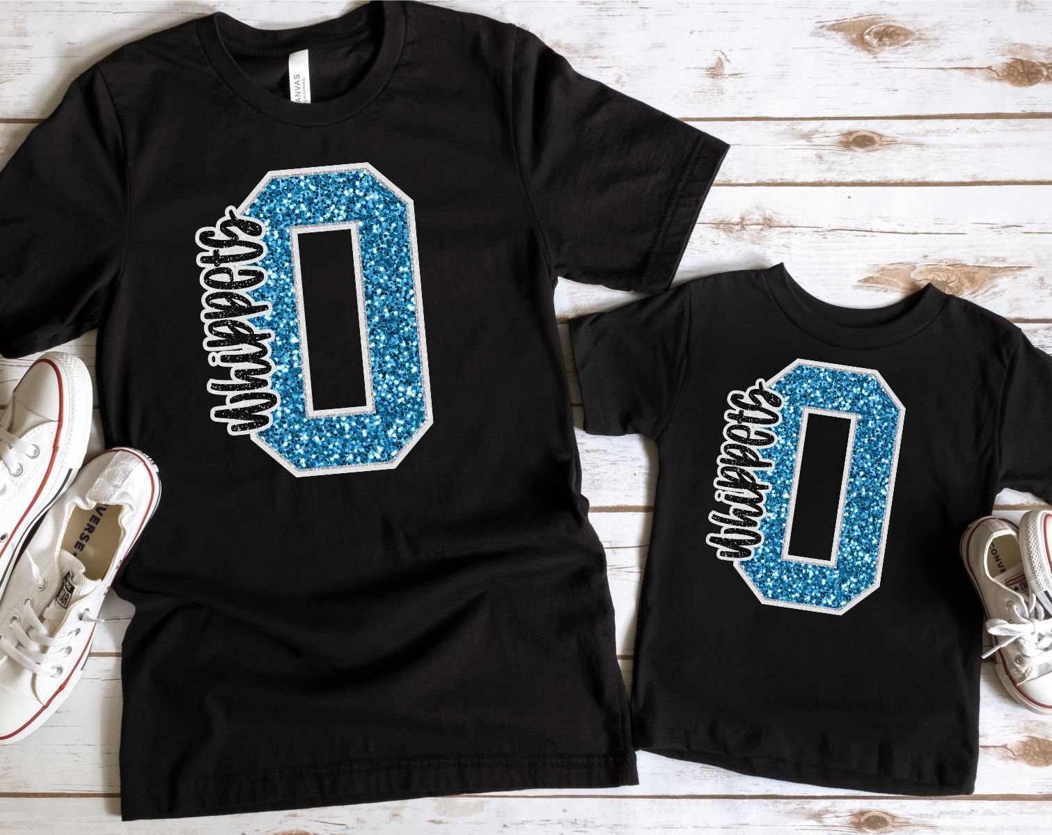 Okeene Whippets Glitter Letter DTF Transfer Rustic Grace Heat