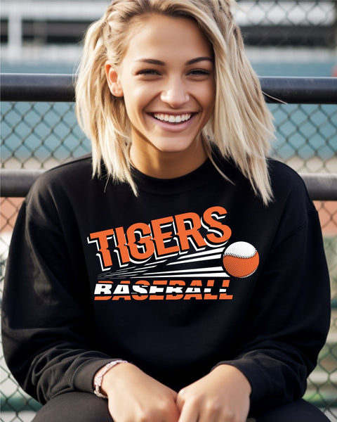 Tigers Baseball Angled DTF Transfer